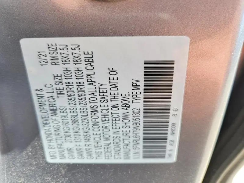 2022 HONDA ODYSSEY EXL  