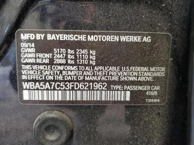 2015 BMW 528 XI  