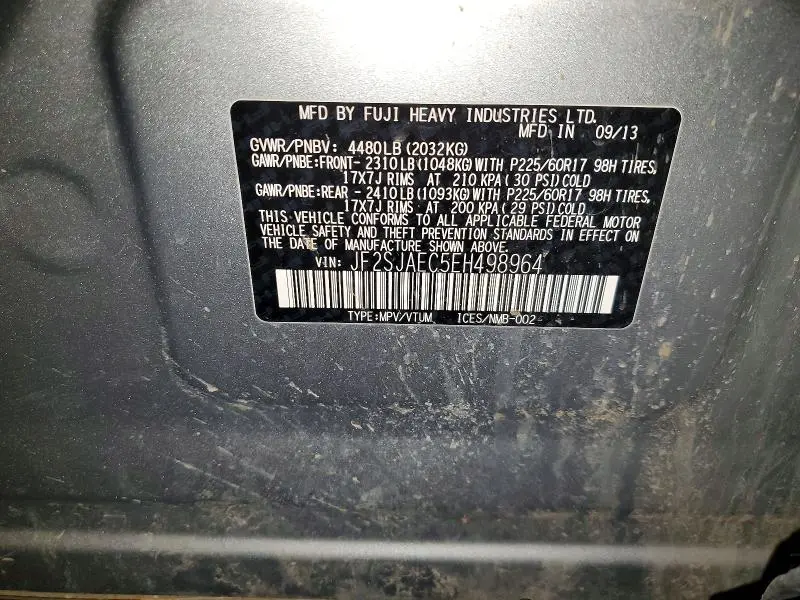 2014 SUBARU FORESTER 2.5I PREMIUM  