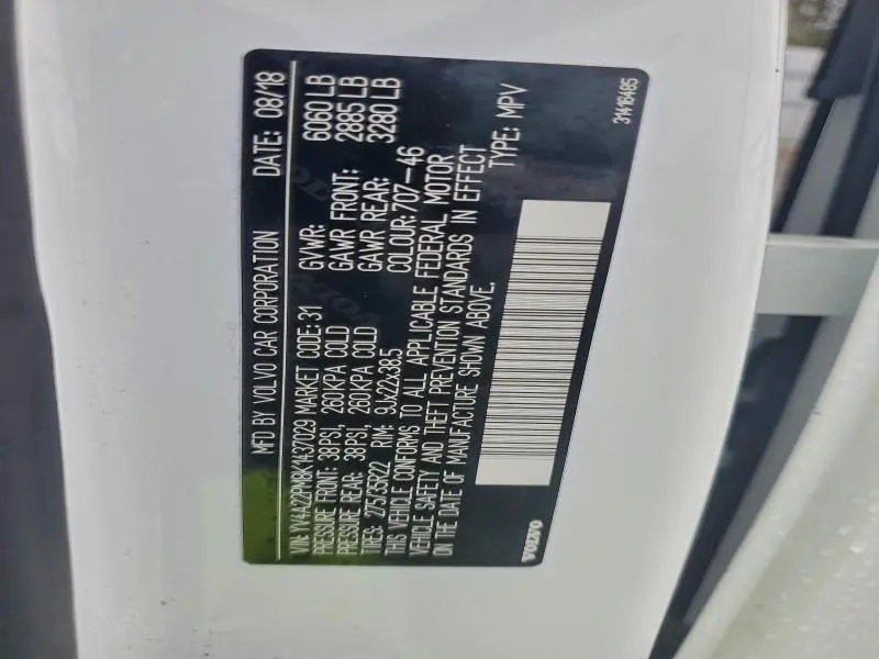 2019 VOLVO XC90 T6 R-DESIGN  