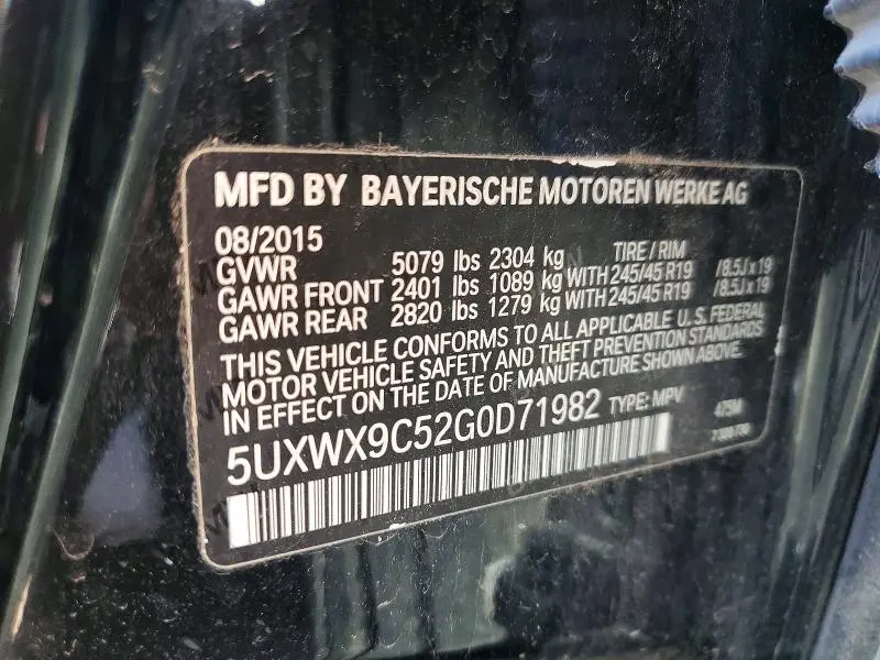 2016 BMW X3 XDRIVE28I  