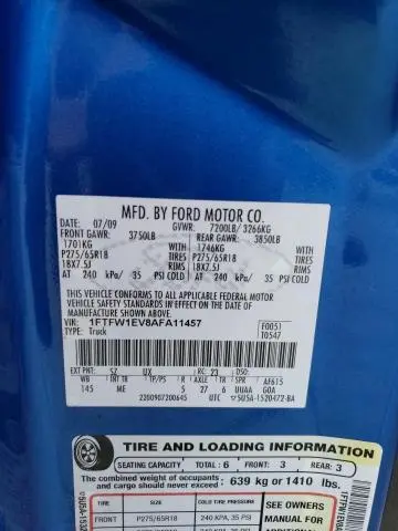 2010 FORD F150 SUPERCREW  