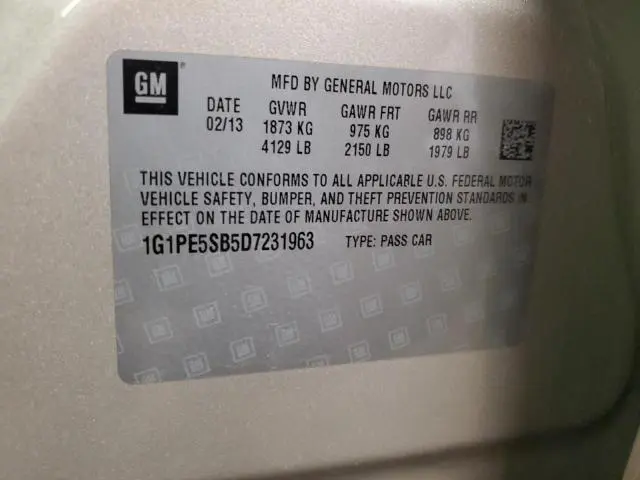 2013 CHEVROLET CRUZE LT  