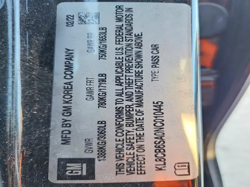 2022 CHEVROLET SPARK LS  