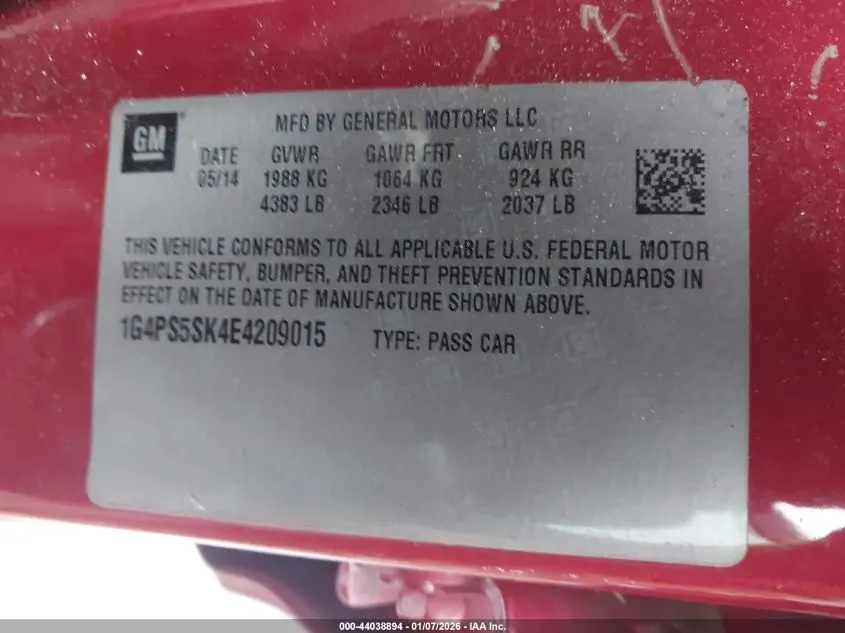 2014 BUICK VERANO LEATHER GROUP