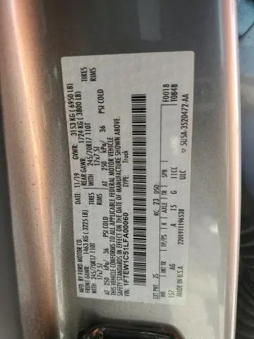 2020 FORD F150 SUPERCREW  