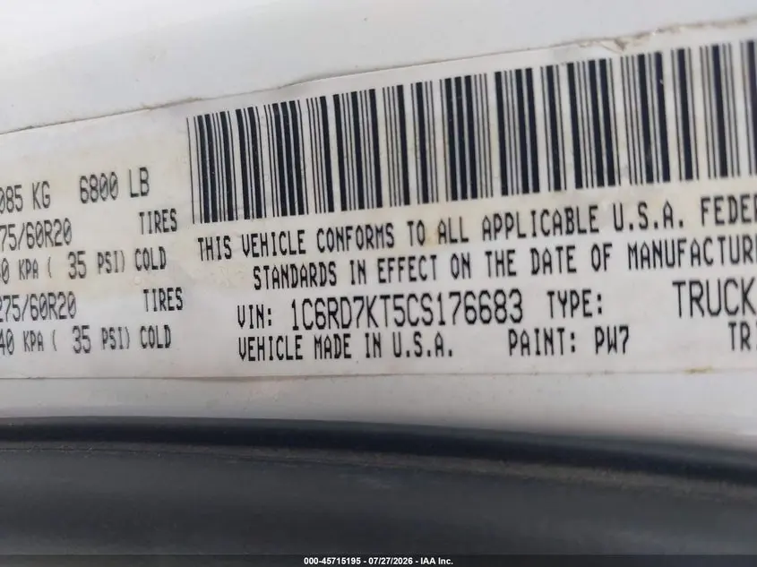 2012 RAM 1500 EXPRESS