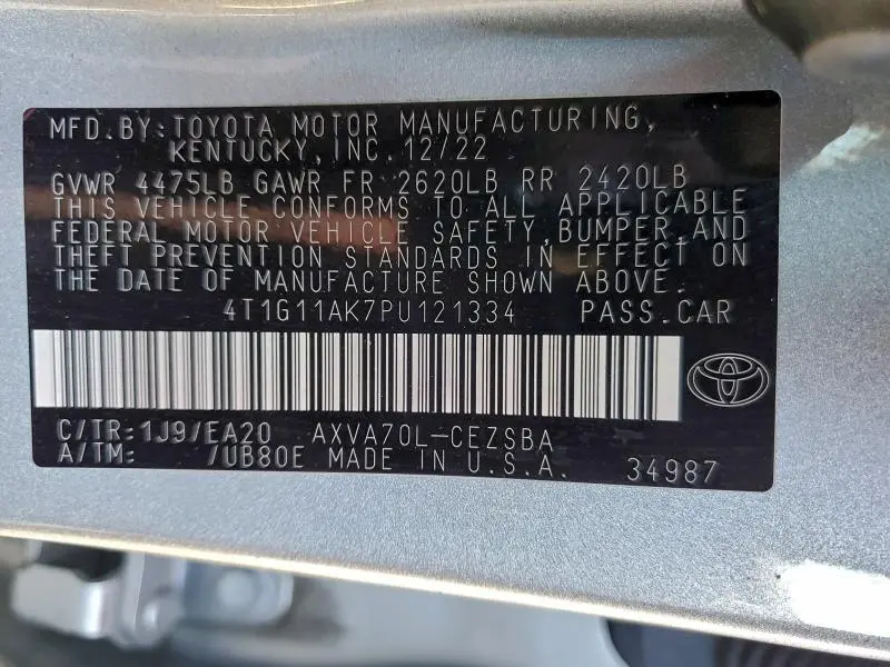 2023 TOYOTA CAMRY SE NIGHT SHADE  