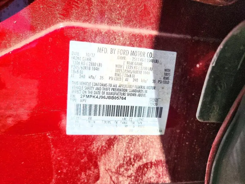 2018 FORD EDGE SEL  