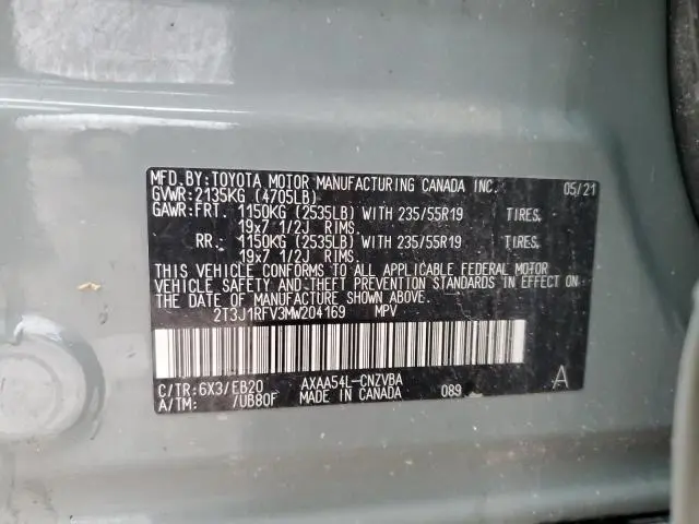 2021 TOYOTA RAV4 ADVENTURE  