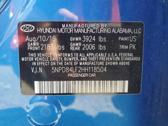 2017 HYUNDAI ELANTRA SE  