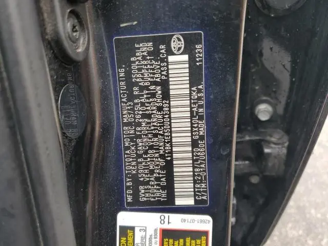 2013 TOYOTA AVALON BASE  
