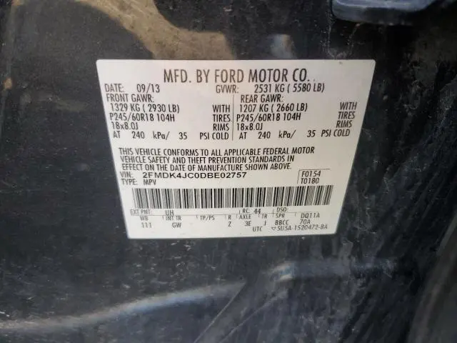 2013 FORD EDGE SEL  