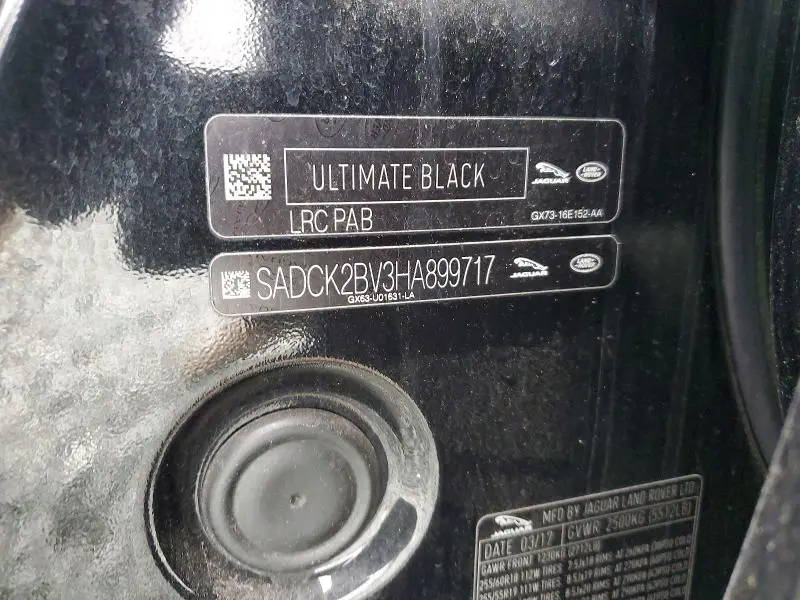 2017 JAGUAR F-PACE PRESTIGE  