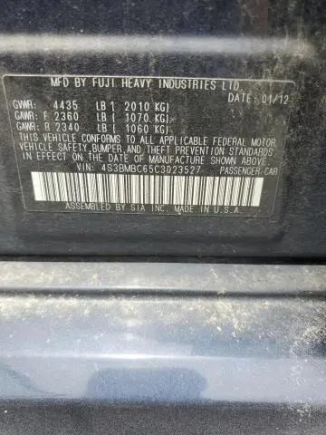 2012 SUBARU LEGACY 2.5I PREMIUM  