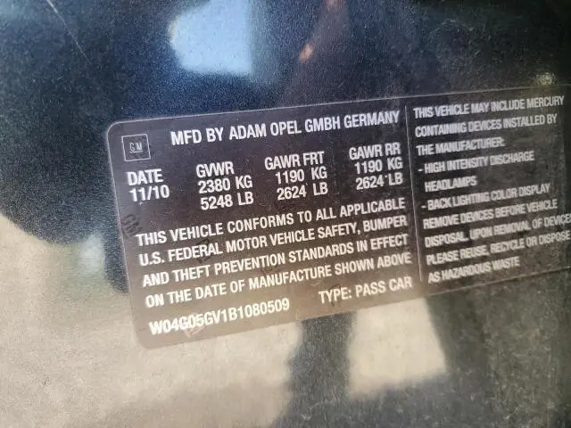 2011 BUICK REGAL CXL  