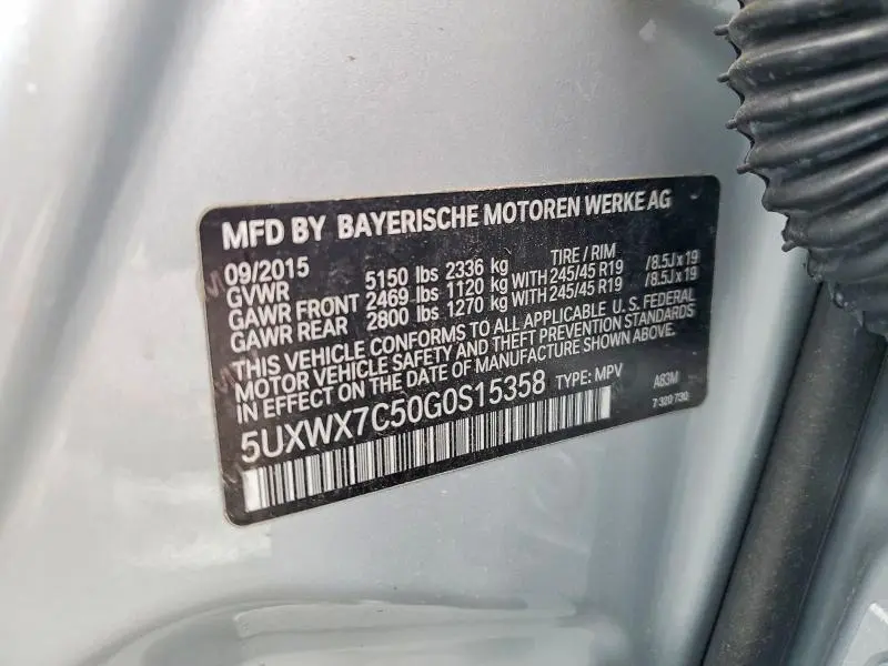 2016 BMW X3 XDRIVE35I  