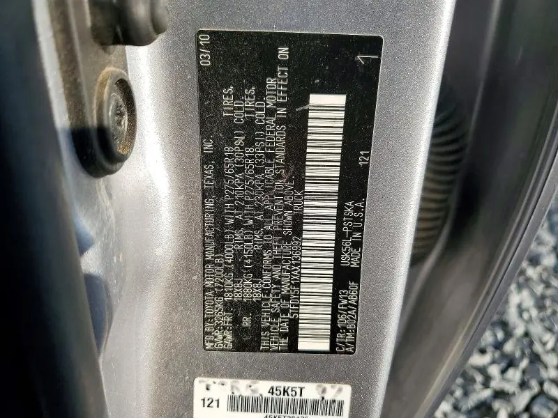 2010 TOYOTA TUNDRA CREWMAX SR5  