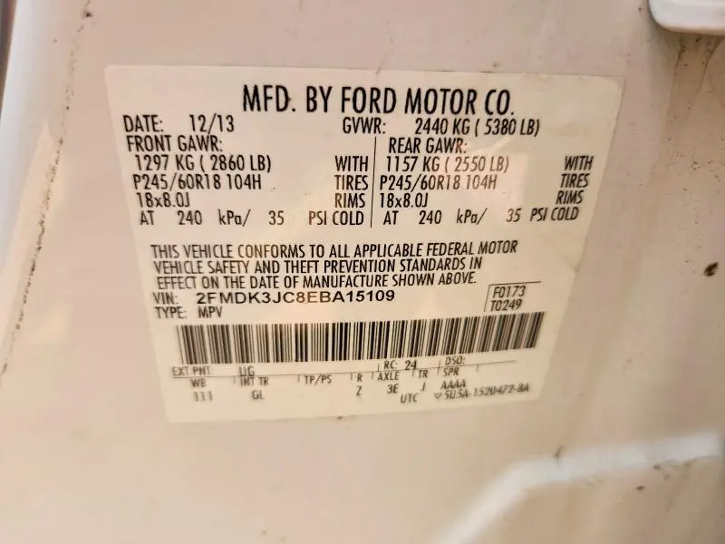 2014 FORD EDGE SEL  