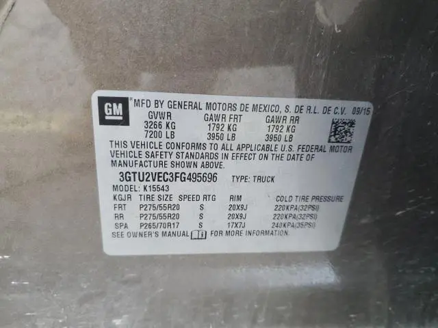 2015 GMC SIERRA K1500 SLT  