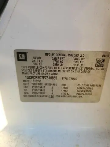 2015 CHEVROLET SILVERADO C1500  