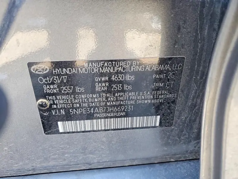 2018 HYUNDAI SONATA SPORT 2.0T  