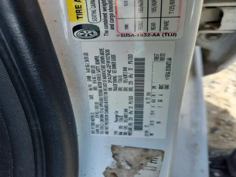 2015 FORD FIESTA SE  
