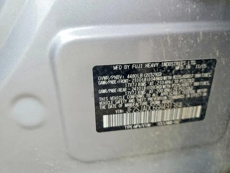 2016 SUBARU FORESTER 2.5I PREMIUM  