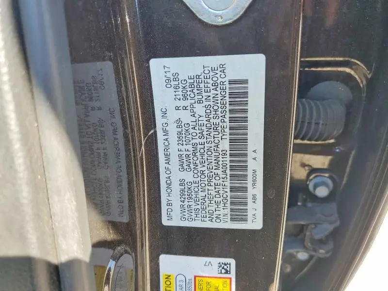 2018 HONDA ACCORD LX  