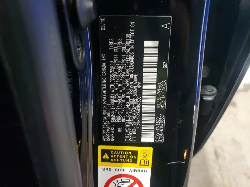 2010 LEXUS RX 350 BASE  