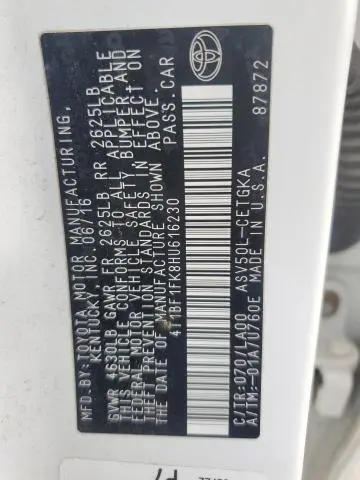 2017 TOYOTA CAMRY LE  