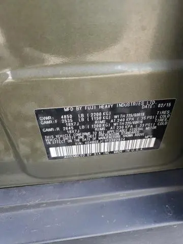 2015 SUBARU OUTBACK 3.6R LIMITED  