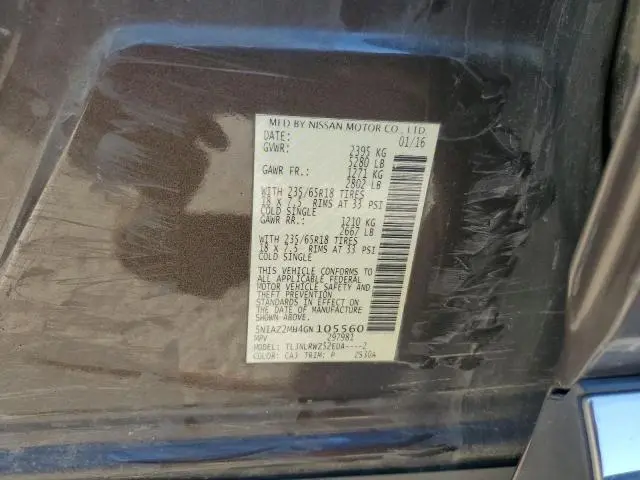 2016 NISSAN MURANO S  