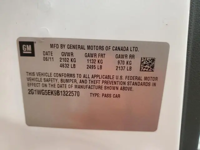 2011 CHEVROLET IMPALA LT  