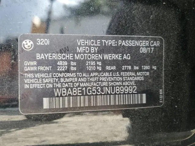 2018 BMW 320 I