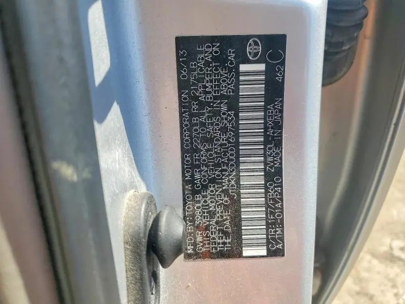 2013 TOYOTA PRIUS TWO  
