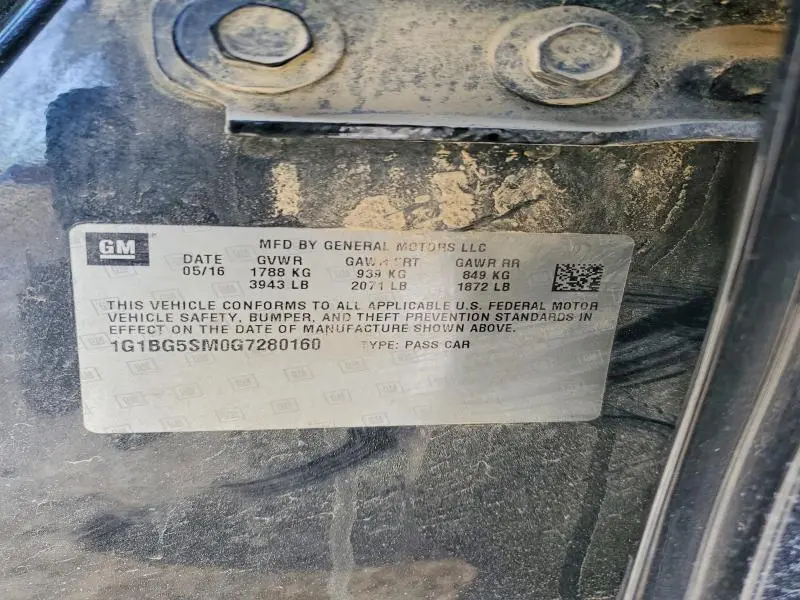 2016 CHEVROLET CRUZE PREMIER  