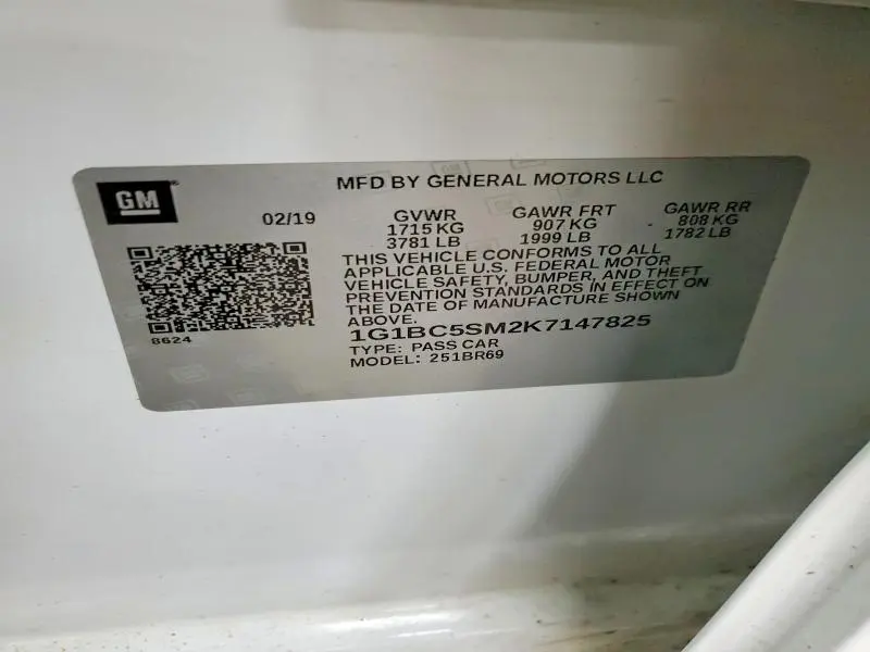 2019 CHEVROLET CRUZE LS  