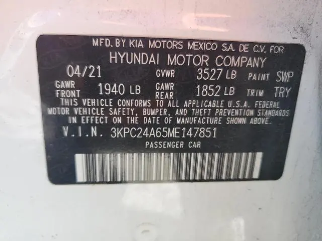 2021 HYUNDAI ACCENT SE  