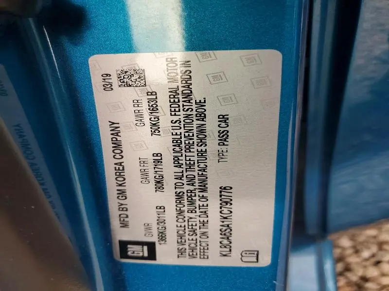 2019 CHEVROLET SPARK LS  