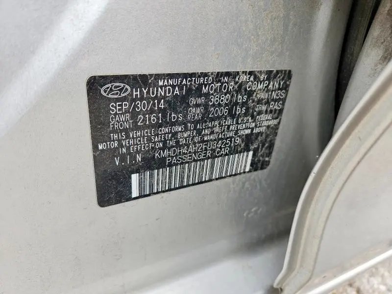 2015 HYUNDAI ELANTRA SPORT  
