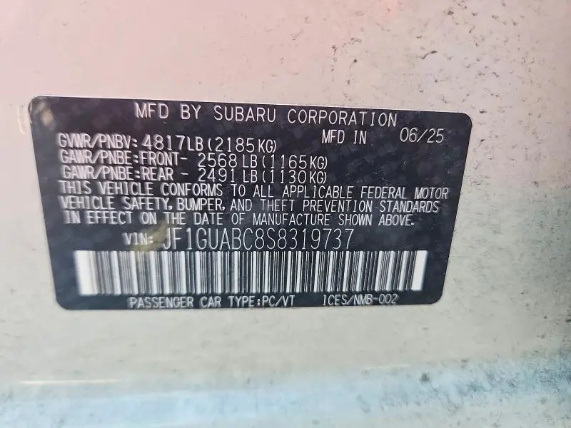 2025 SUBARU IMPREZA   