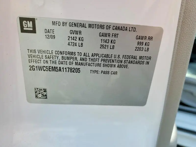 2010 CHEVROLET IMPALA LTZ  