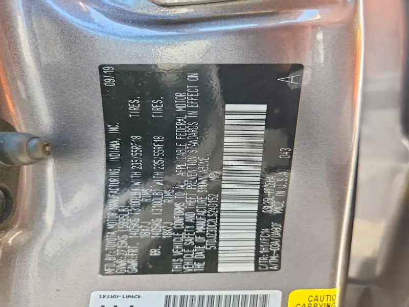2020 TOYOTA SIENNA LE  