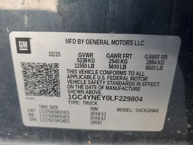 2020 CHEVROLET SILVERADO K2500 HEAVY DUTY LT  