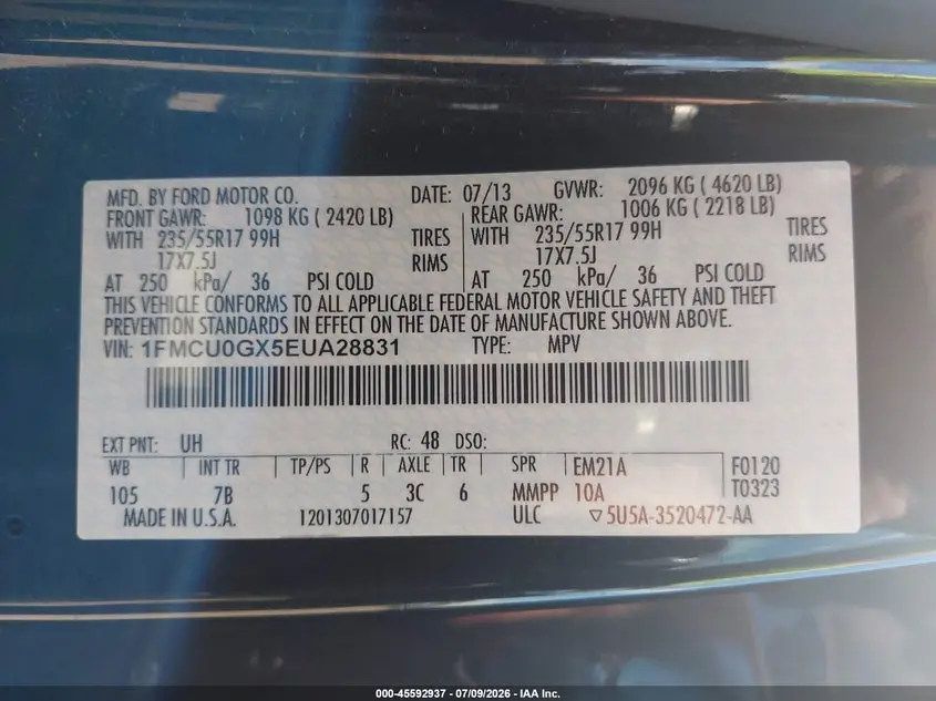 2014 FORD ESCAPE SE