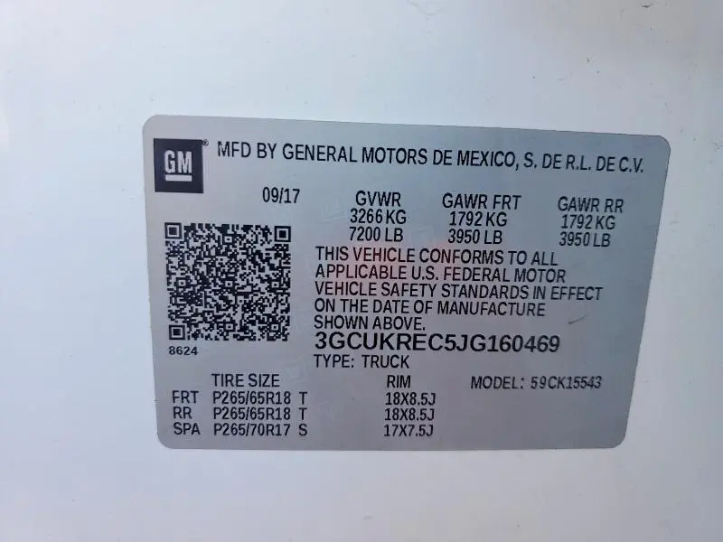 2018 CHEVROLET SILVERADO K1500 LT  