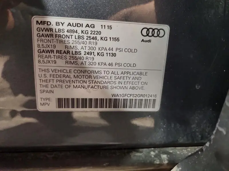 2016 AUDI Q3 PRESTIGE  