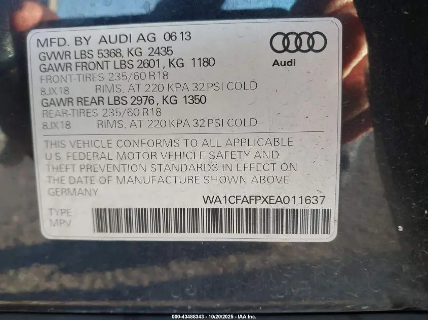 2014 AUDI Q5 2.0T PREMIUM