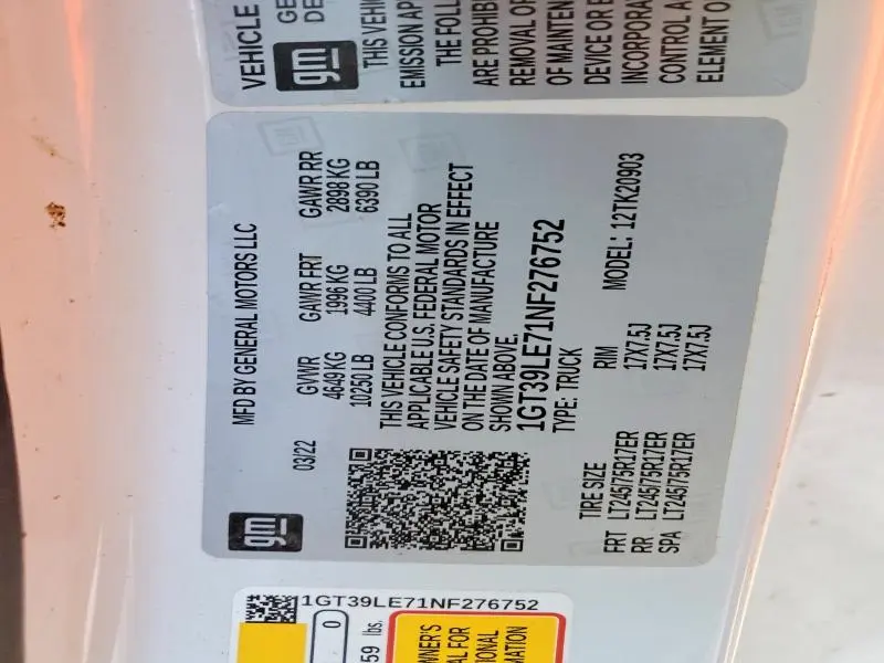 2022 GMC SIERRA K2500 HEAVY DUTY  